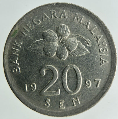 1997 Malaysia 20 Sen Coin | Fine Collectable Grade