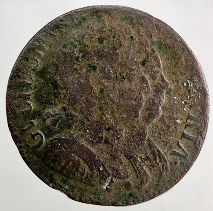 British William & Mary Half - Penny Coin | Fine Collectable Grade