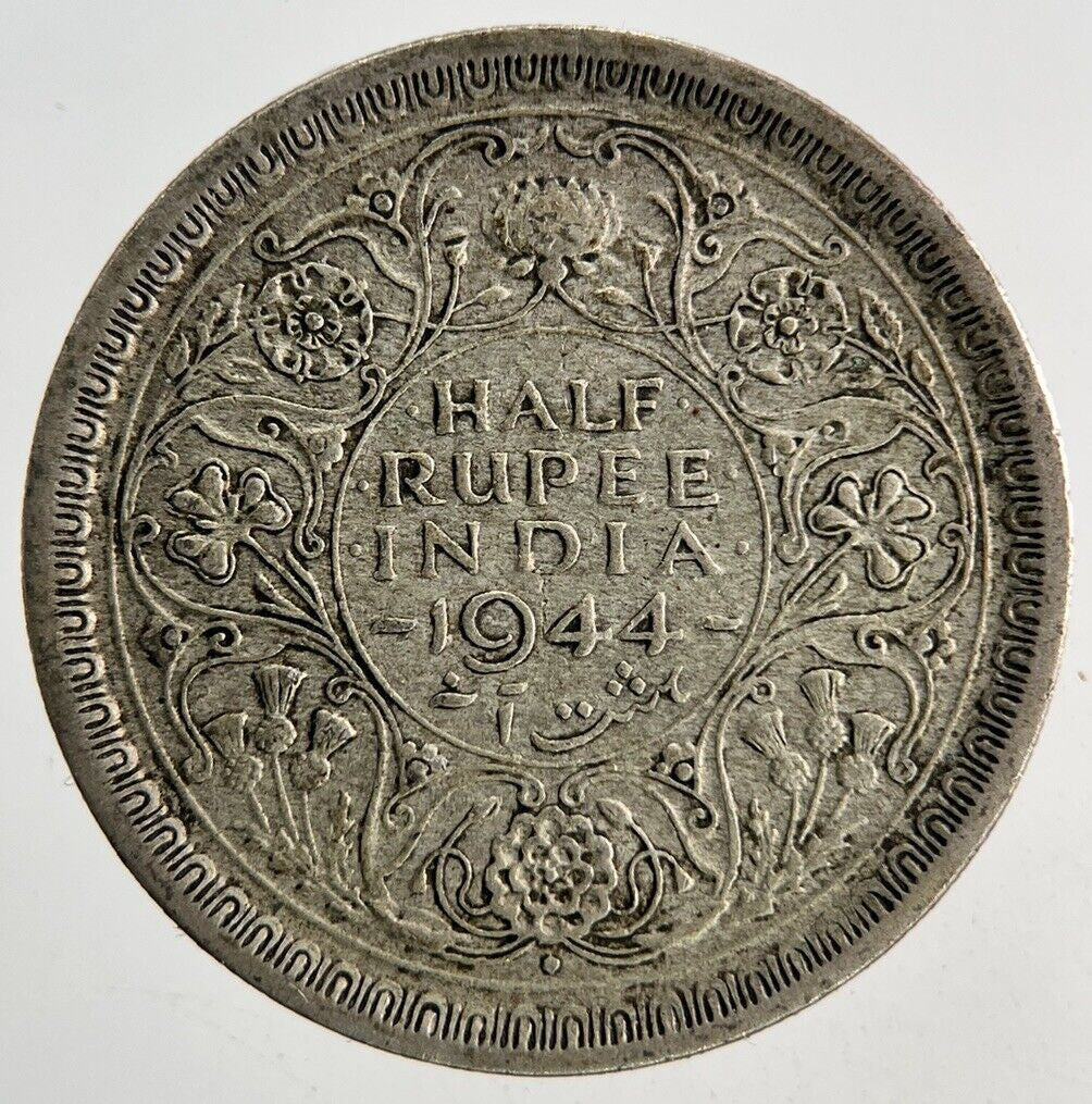 1944 India 1/2 Half Rupee Silver Coin | Very High Grade