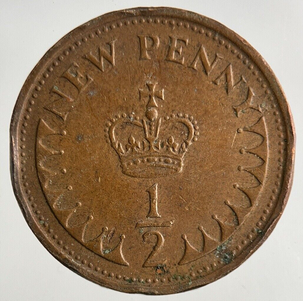 1977 Elizabeth II 2nd New 1/2 Half - Penny Coin | Fine Collectable Grade