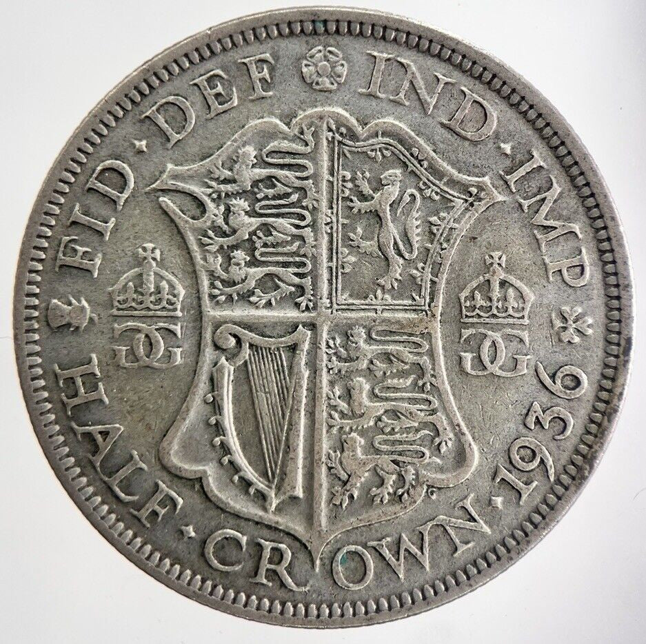 1936 George V Half - Crown Silver Coin | Fine Collectable Grade