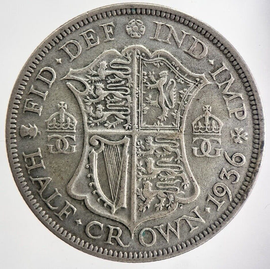 1936 George V Half - Crown Silver Coin | Fine Collectable Grade