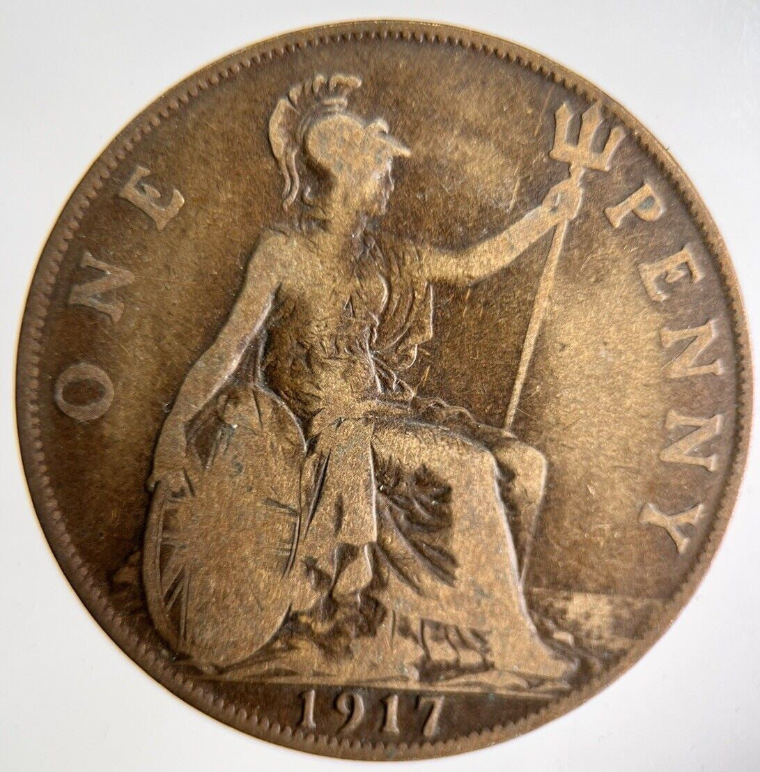 1917 George V One Penny Coin | Collectable Grade