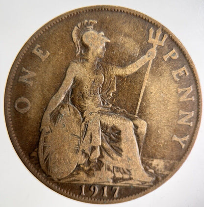 1917 George V One Penny Coin | Collectable Grade