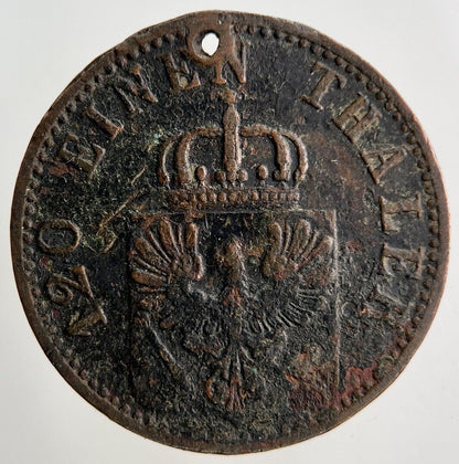 1866 Germany Prussia 3 Pfennig Coin | Fine Collectable Grade