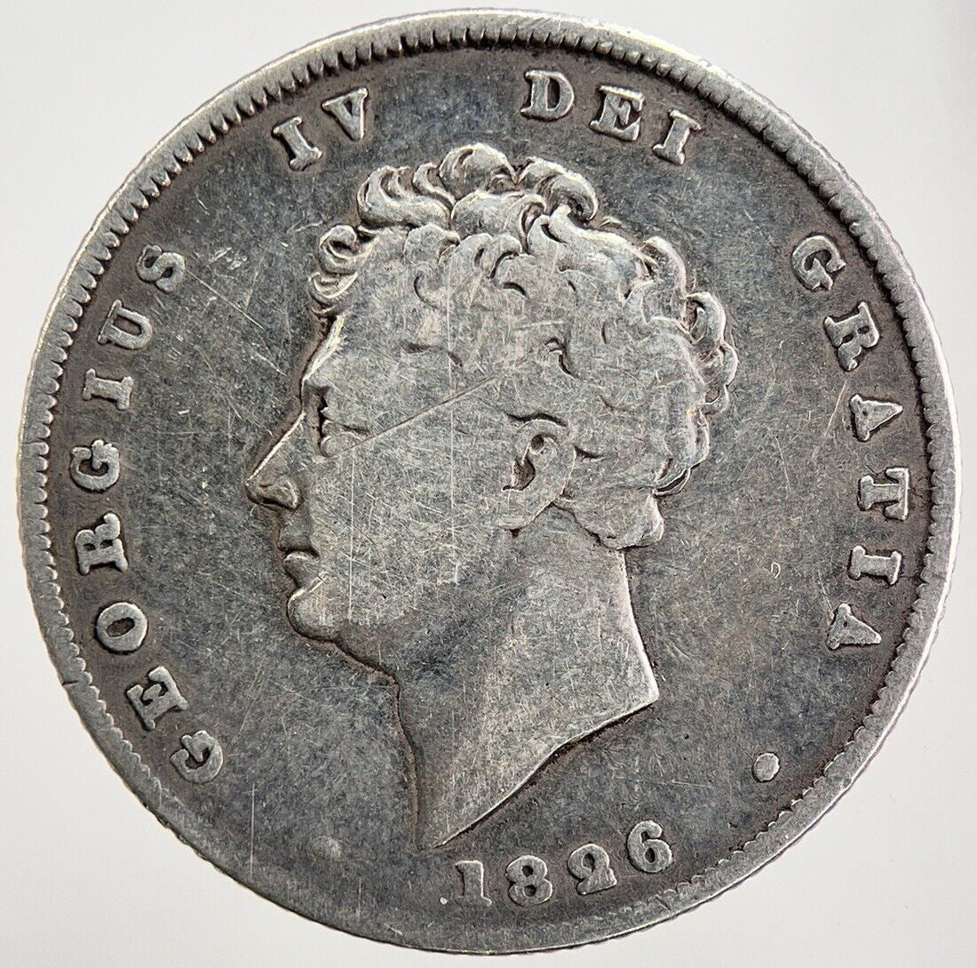 1826 George IV One Shilling Silver Coin | Collectable Grade | a5628