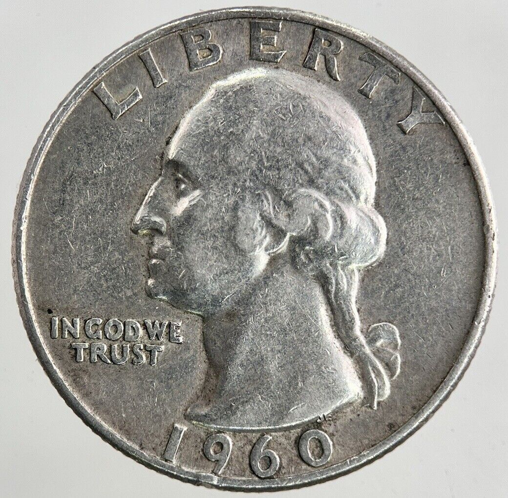 1960 - D US USA Quarter Dollar Silver Coin | Fine Collectable Grade