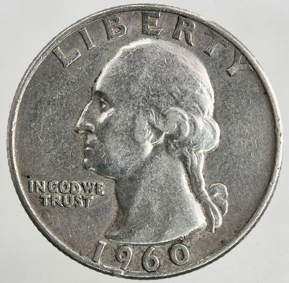 1960 - D US USA Quarter Dollar Silver Coin | Fine Collectable Grade
