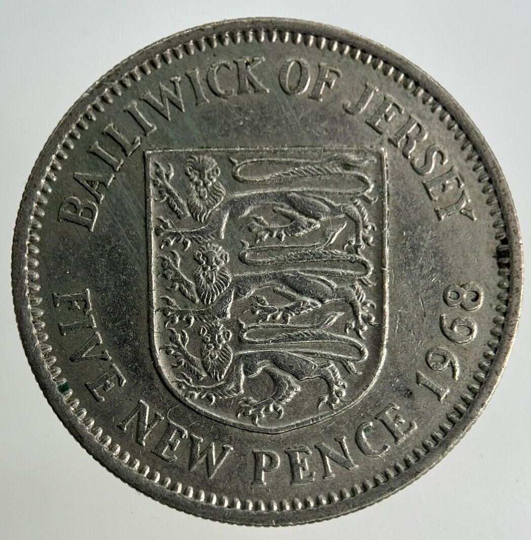 1968 Jersey 5p Five - Pence Coin | Fine Collectable Grade