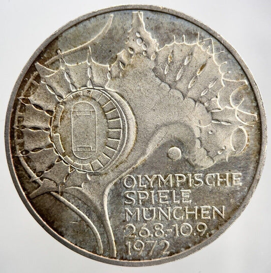 1972 - G 10 Mark Munich Olympics Silver Germany Coin | Collectable Grade | a1139