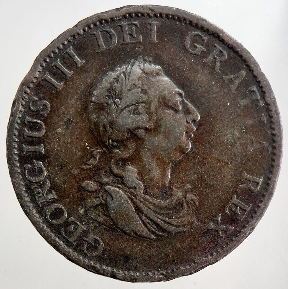 1799 George III 3rd Half - Penny Coin | Fine Collectable Grade | a5757
