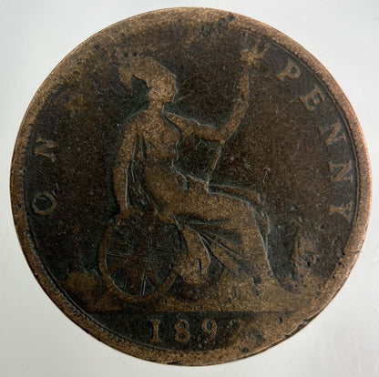 1892 Victoria One Penny Coin | Collectable Grade