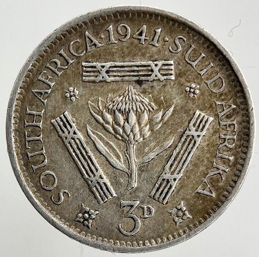 1941 South Africa Threepence Silver Coin | Very High Grade