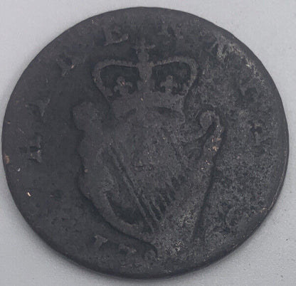 1766 Irish Half - Penny Coin | Fair Grade
