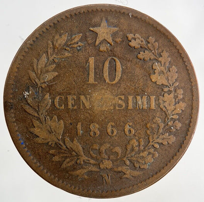 1866 Italy 10 Centesimi Coin | Collectable Grade