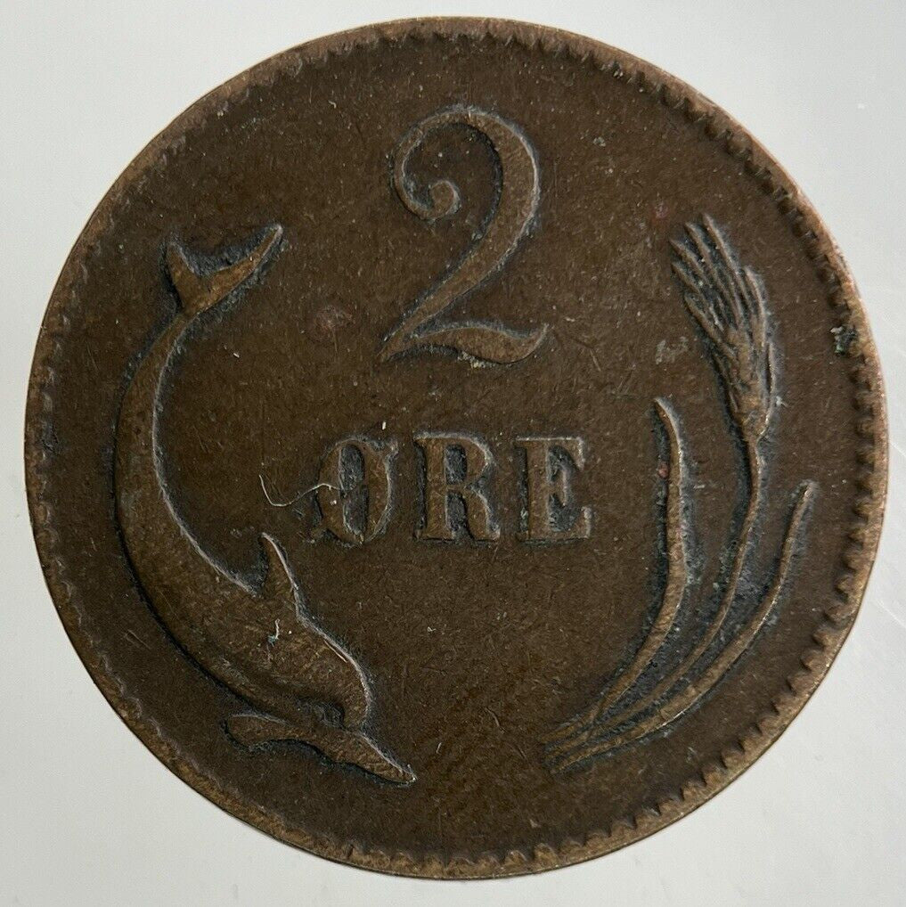 1875 Denmark 2 Ore Coin | Fine Collectable Grade
