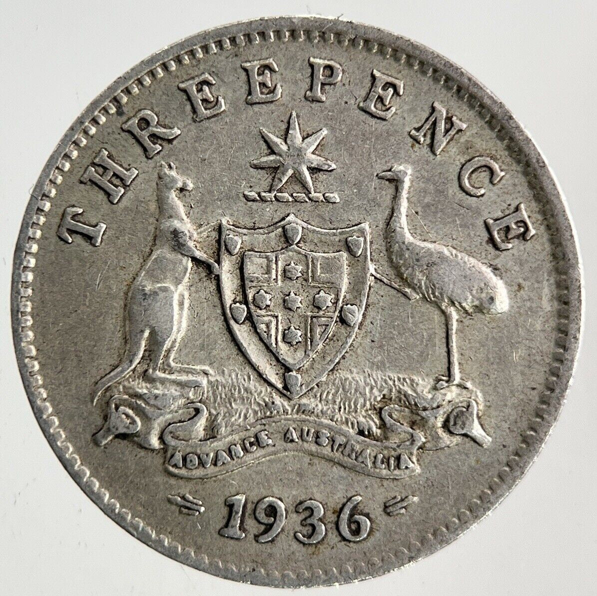 1936 Australia Threepence Silver Coin | Very High Grade