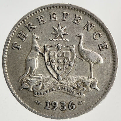 1936 Australia Threepence Silver Coin | Very High Grade