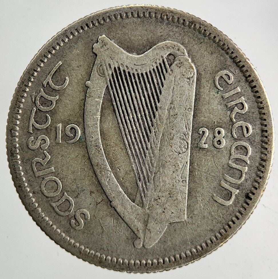 1928 Irish Shilling Silver Coin | Collectable Grade