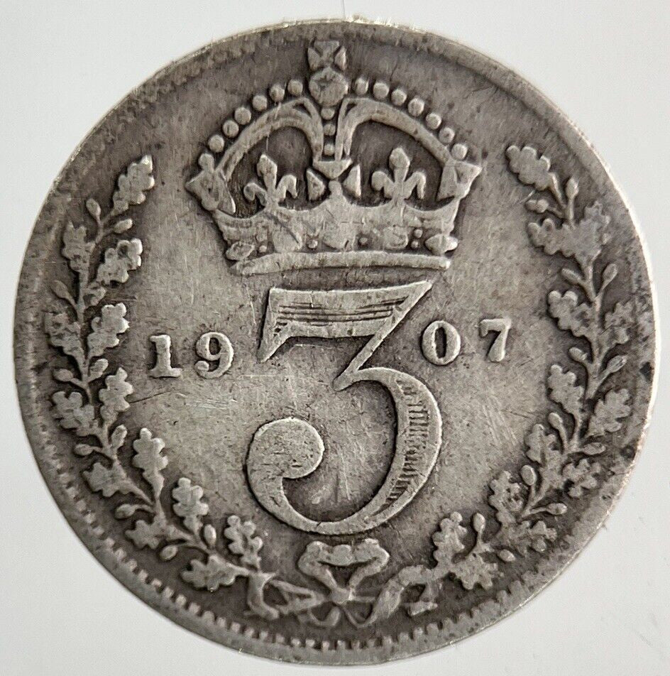 1907 Edward VII Threepence Silver Coin | Collectable Grade