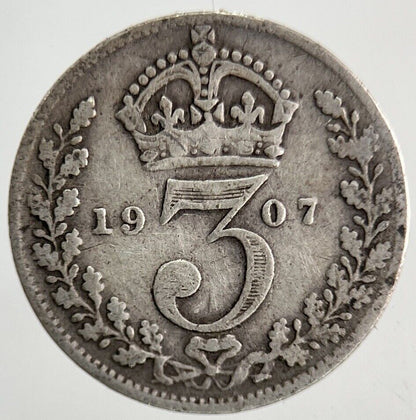 1907 Edward VII Threepence Silver Coin | Collectable Grade