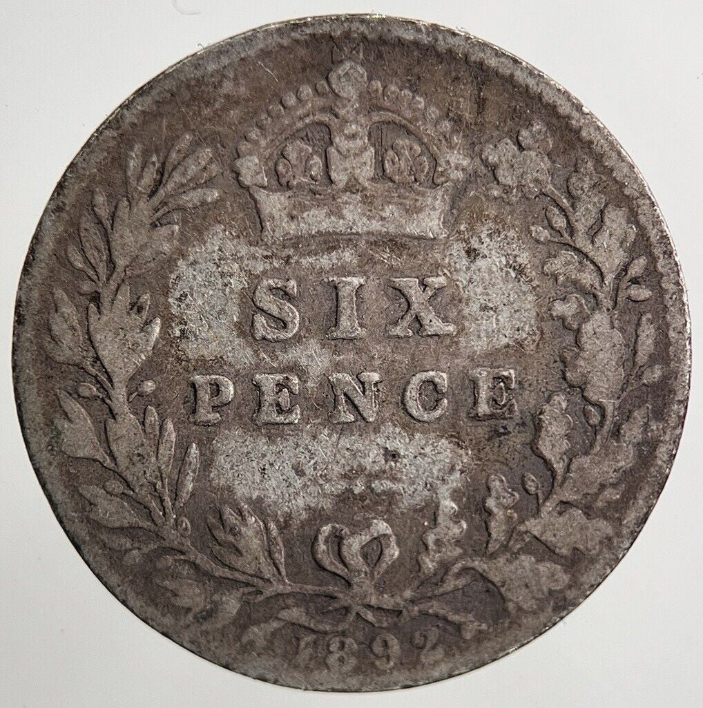 1892 Victoria Sixpence Silver Coin | Collectable Grade | a5586