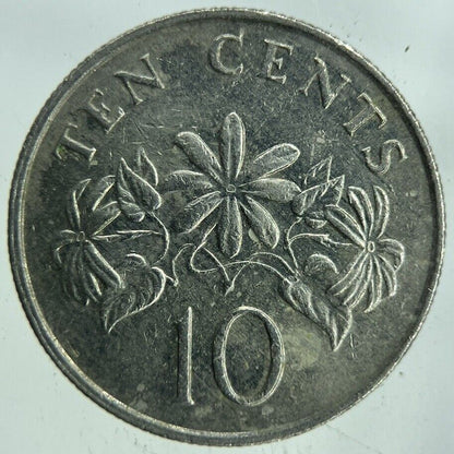 1989 Singapore 10 Cents Coin | Fine Collectable Grade