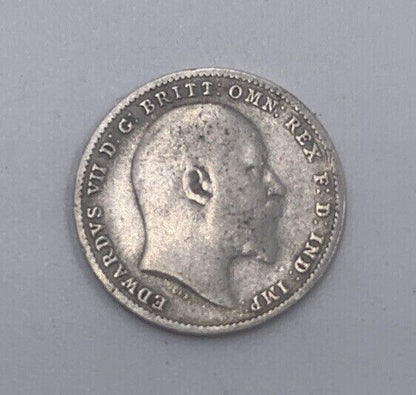 1902 Edward VII Threepence | British Silver Coin | Collectable Grade | a073
