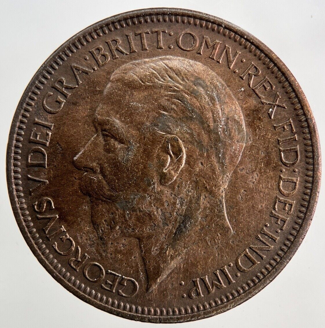 1925 George V Half-Penny Coin | Very High Grade