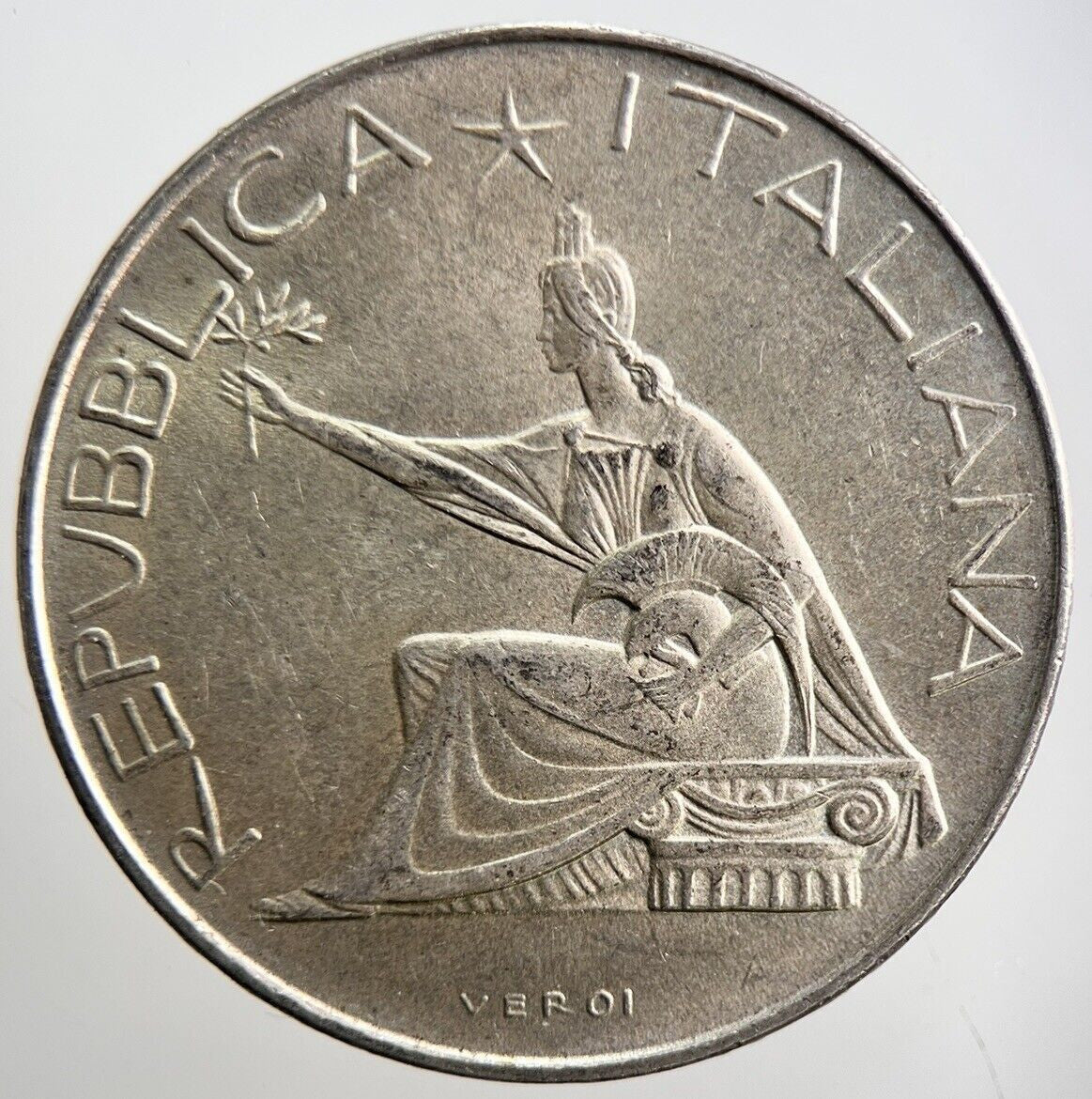 1861 - 1961 Italy 500 Lira Silver Coin | Very High Grade | a3655