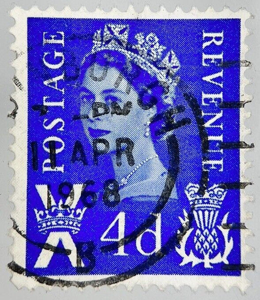 1968 British Elizabeth II 4 Four - Pence Stamp | Collectable Grade