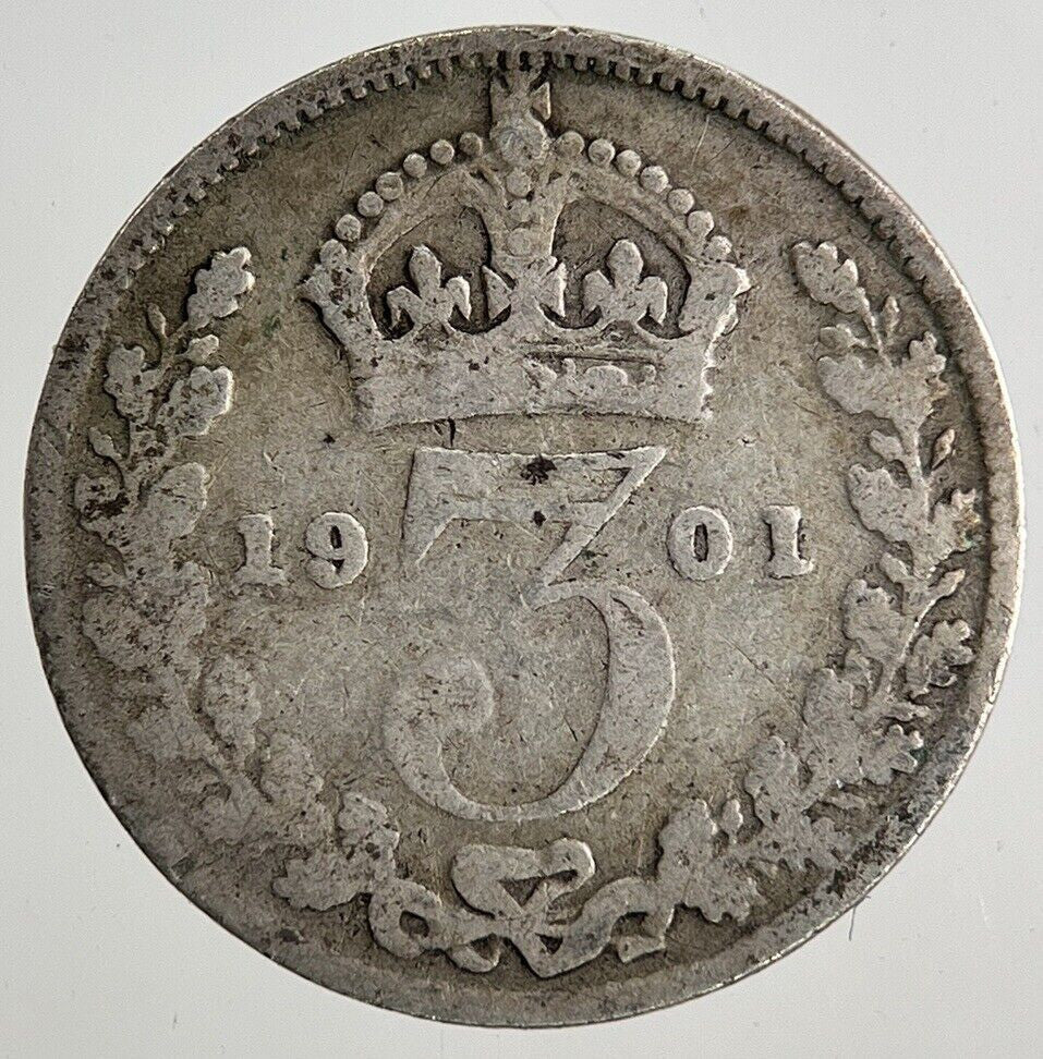 1901 Victoria Threepence Silver Coin | Collectable Grade