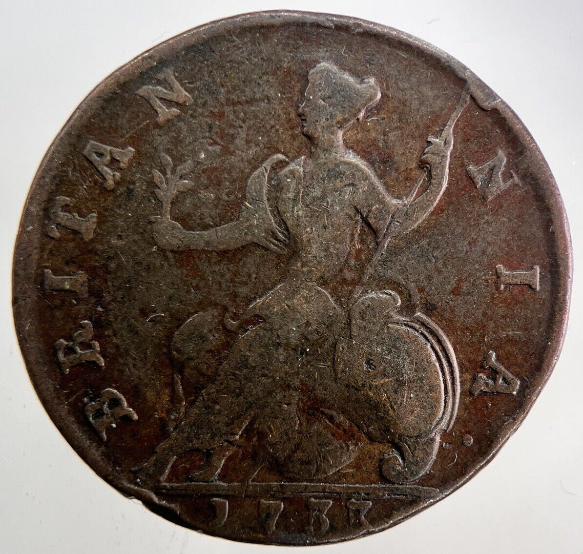 1733 George II 2nd Half - Penny Coin | Fine Collectable Grade