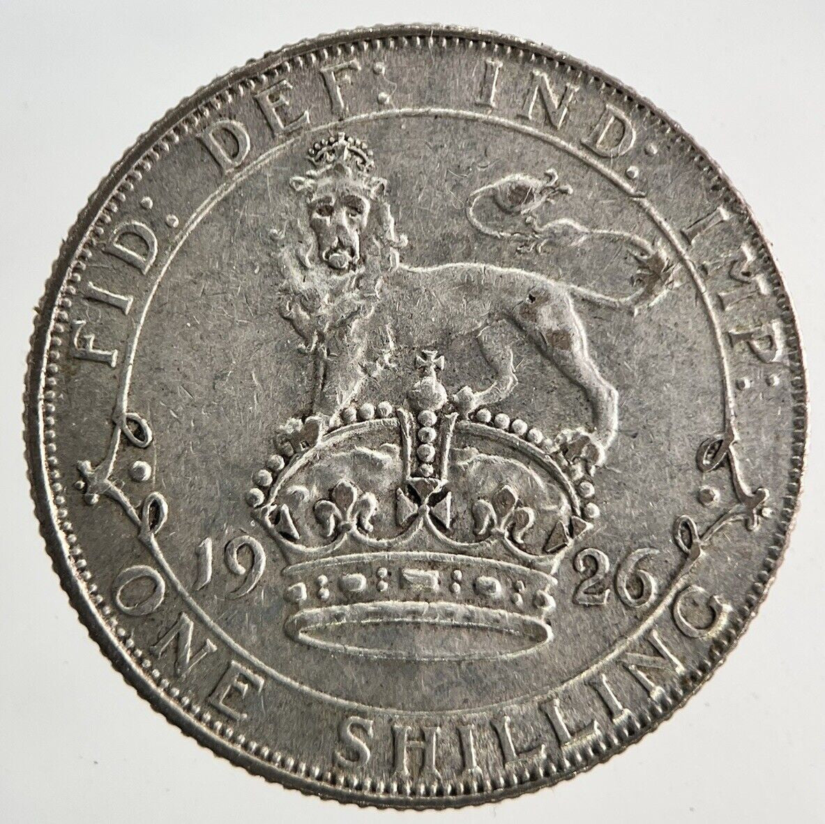 1926 George V One Shilling Silver Coin | Very High Grade