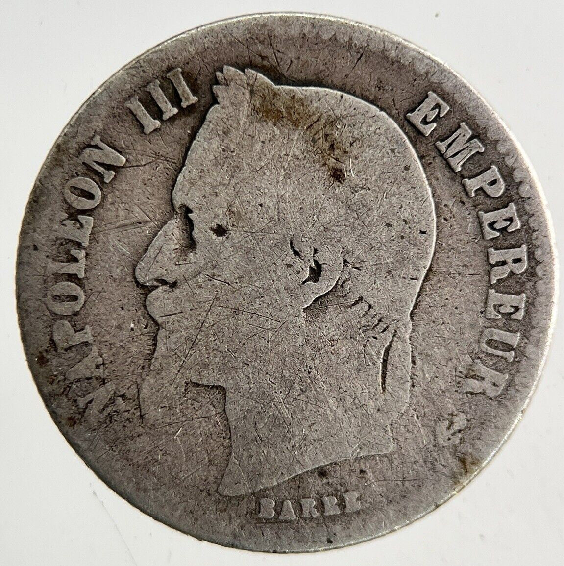 1865 France 50 Centimes Silver Coin | Fair Grade