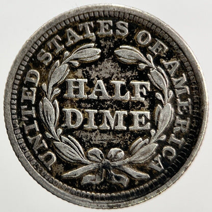 1857 US USA Liberty Seated Half Dime | Silver Coin | Collectable Grade | a384