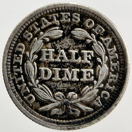 1857 US USA Liberty Seated Half Dime | Silver Coin | Collectable Grade | a384