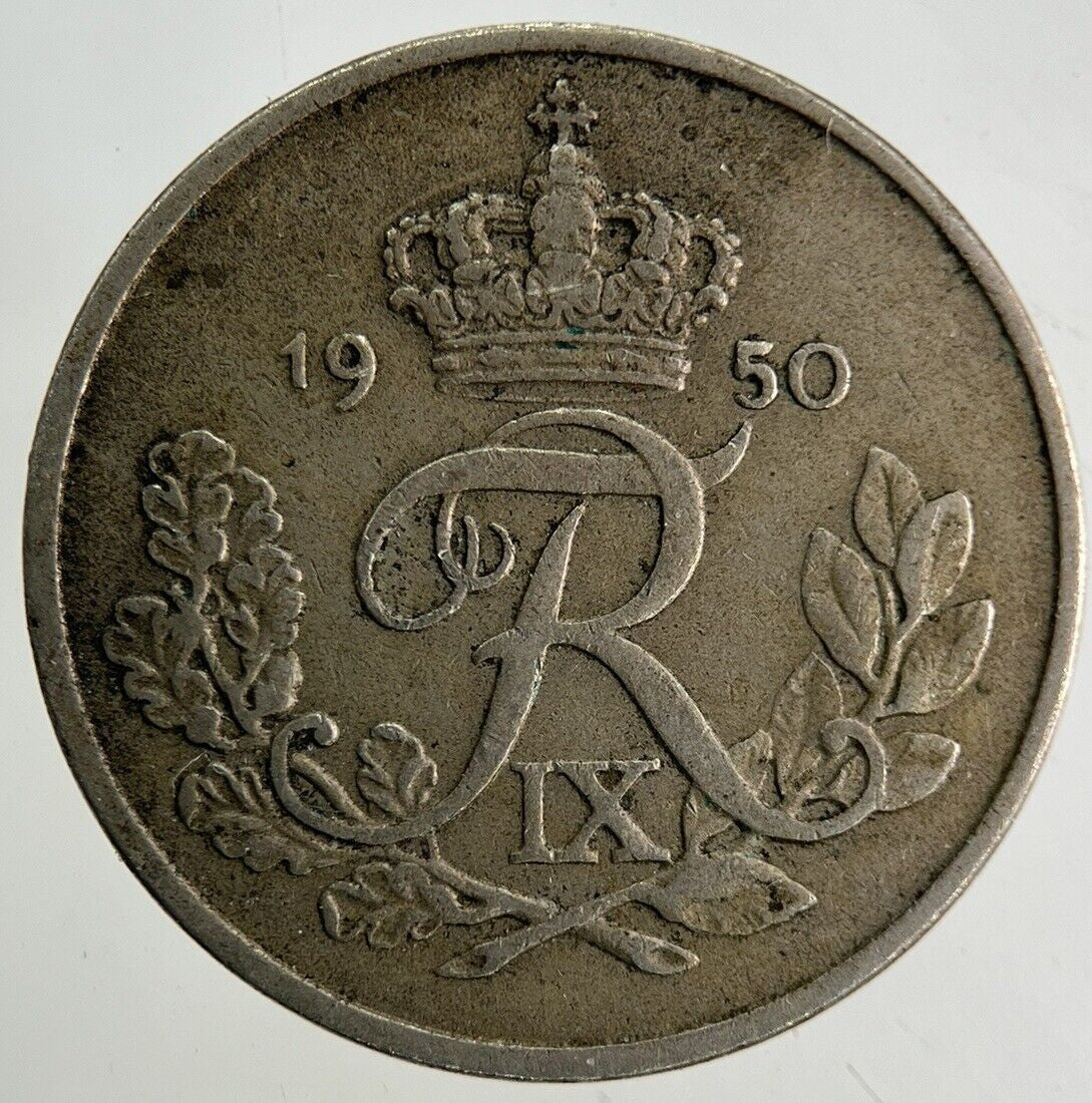 1950 Denmark 25 Ore Coin | Fine Collectable Grade