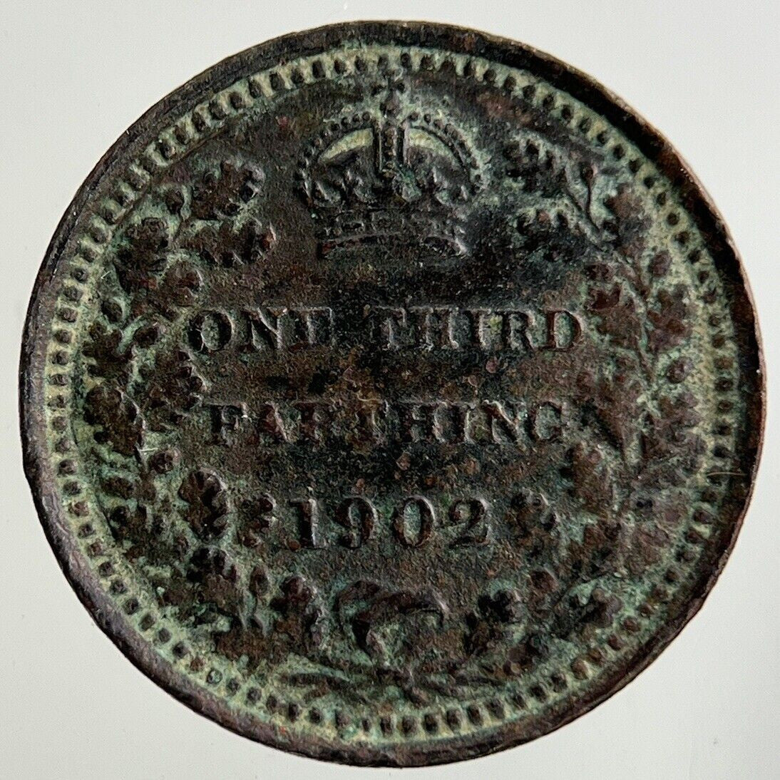 1902 Edward VII 1/3 One Third Farthing Coin | Fine Collectable Grade