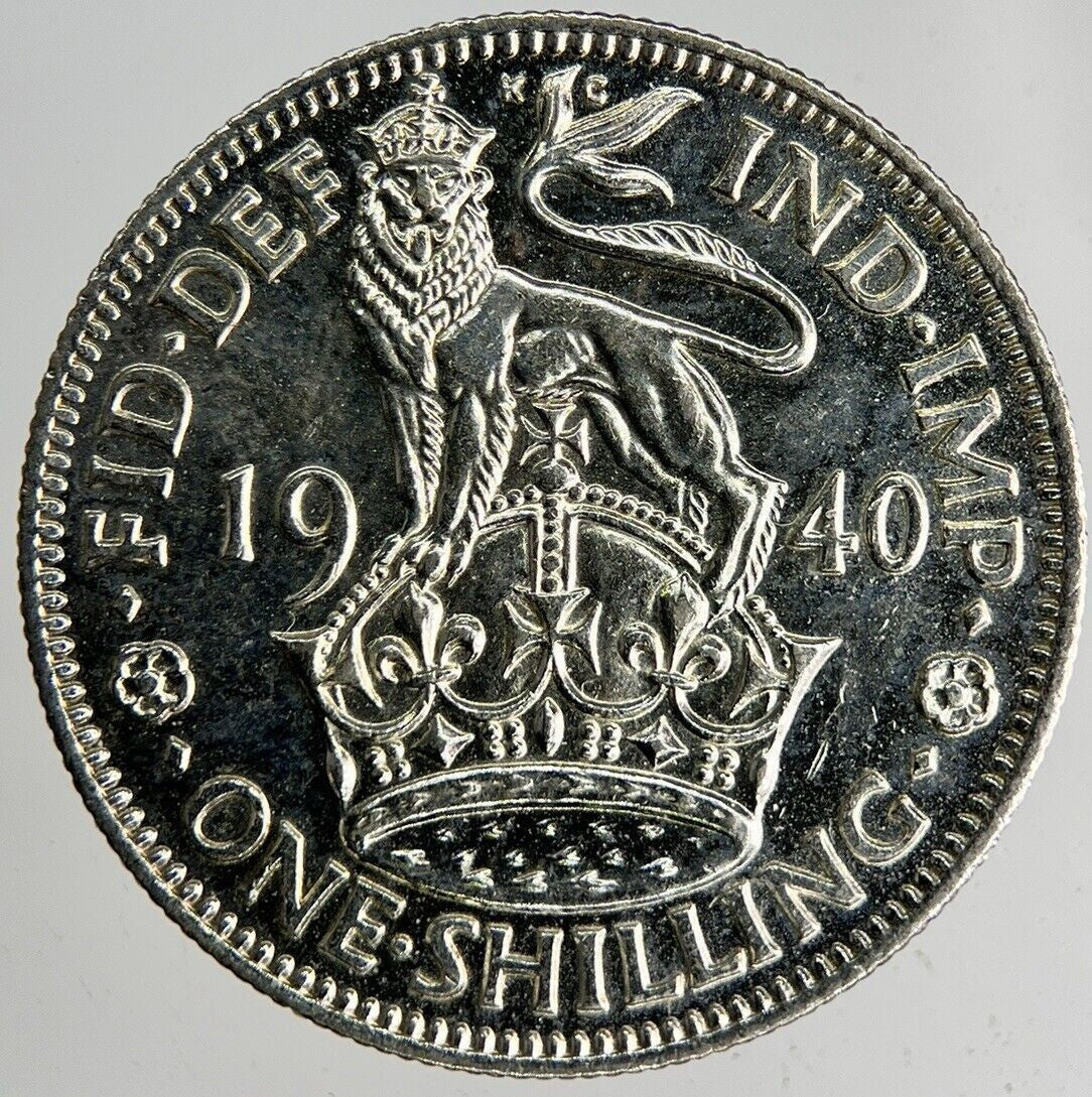 1940 George VI Silver Shilling Coin | Very High Grade