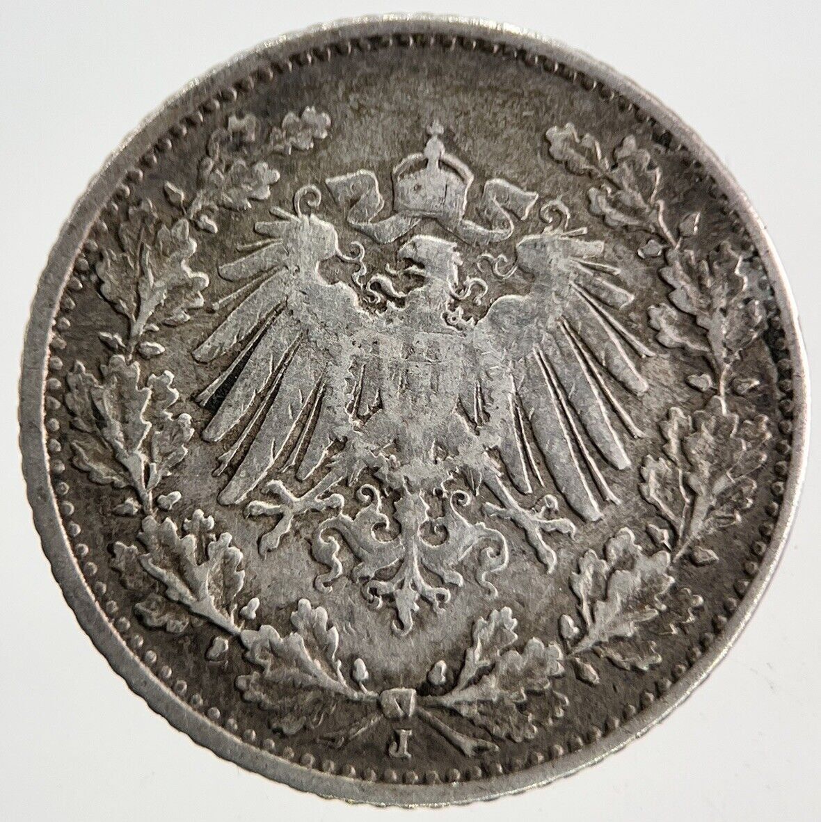1908 Germany 1/2 Half Mark Silver Coin | Fine Collectable Grade