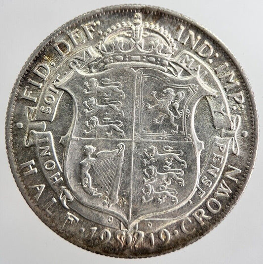 1919 George V Half - Crown Silver Coin | Very High Grade | a8533