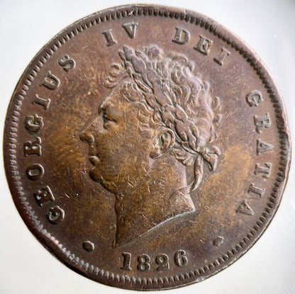 1826 George IV One Penny Coin | Fine Collectable Grade