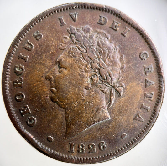 1826 George IV One Penny Coin | Fine Collectable Grade