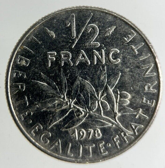 1978 France 1/2 Half Franc Coin | Fine Collectable Grade