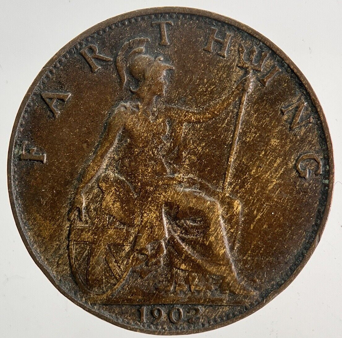 1902 Edward VII Farthing Coin | Fine Collectable Grade
