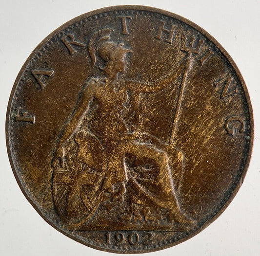 1902 Edward VII Farthing Coin | Fine Collectable Grade