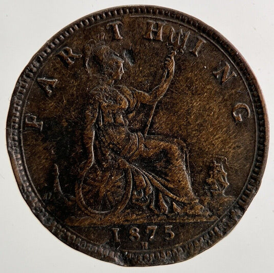 1875-H Victoria Farthing Coin | Fine Collectable Grade