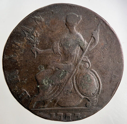 1777 Evasion George III 3rd Half - Penny Coin | Fine Collectable Grade