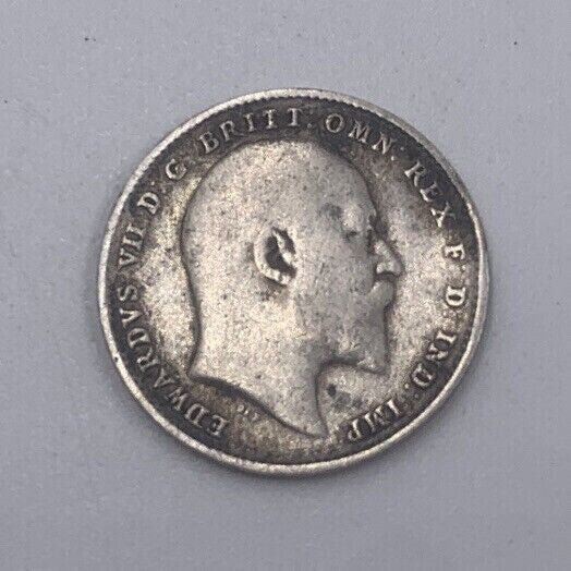 1908 Edward VII Threepence | British Silver Coin | Collectable Grade | a076